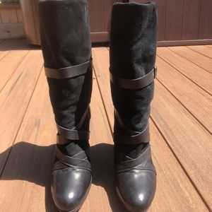 Stuart Weitzman Black Heeled Boots
